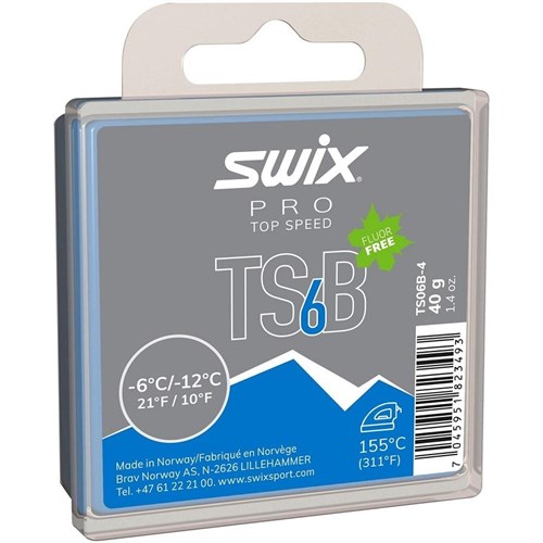 Swix Парафин TS6 Black -6/-12°C 40 г 64234 - фото 112591