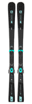 Salomon Лыжи горные E S-Force W 7 black/light blue + крепления - фото 115044