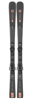 Salomon Лыжи горные E S-Force W 5 black/light orange + крепления - фото 115045