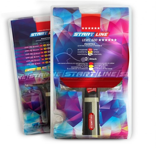 Start line Ракетка для н/тенниса Level 600 New (анатомическая) 57542 - фото 93550