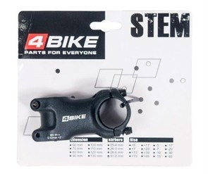 4Bike Вынос руля алюминиевый L: 60, R: +3 ̊, D: 31.8 мм TDS-D601 61277