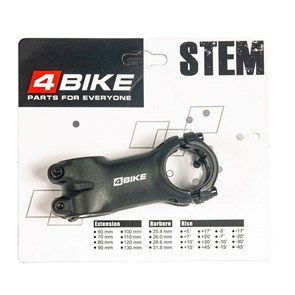 4Bike Вынос руля алюминиевый L: 75, R: +6 ̊, D: 31.8 мм TDS-C301 61280