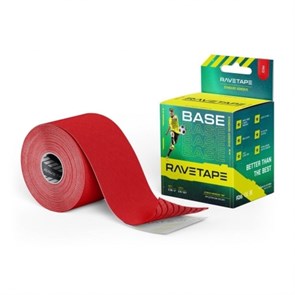 Кинезиотейп RaveTape Base 5см х 5м, (красный)